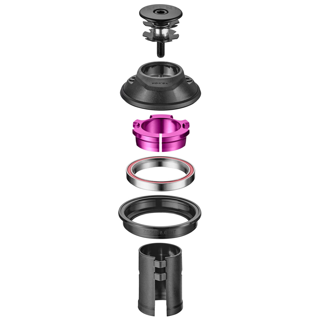Mix n Match E Bike Top Headset Cup ZS56 - 28.6 Internal Cable Routing - For 1.1/8 Steerer